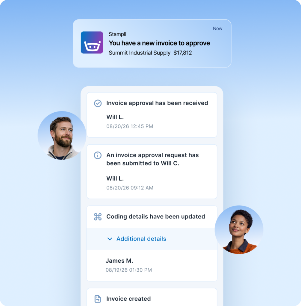 Invoice processing in Stampli