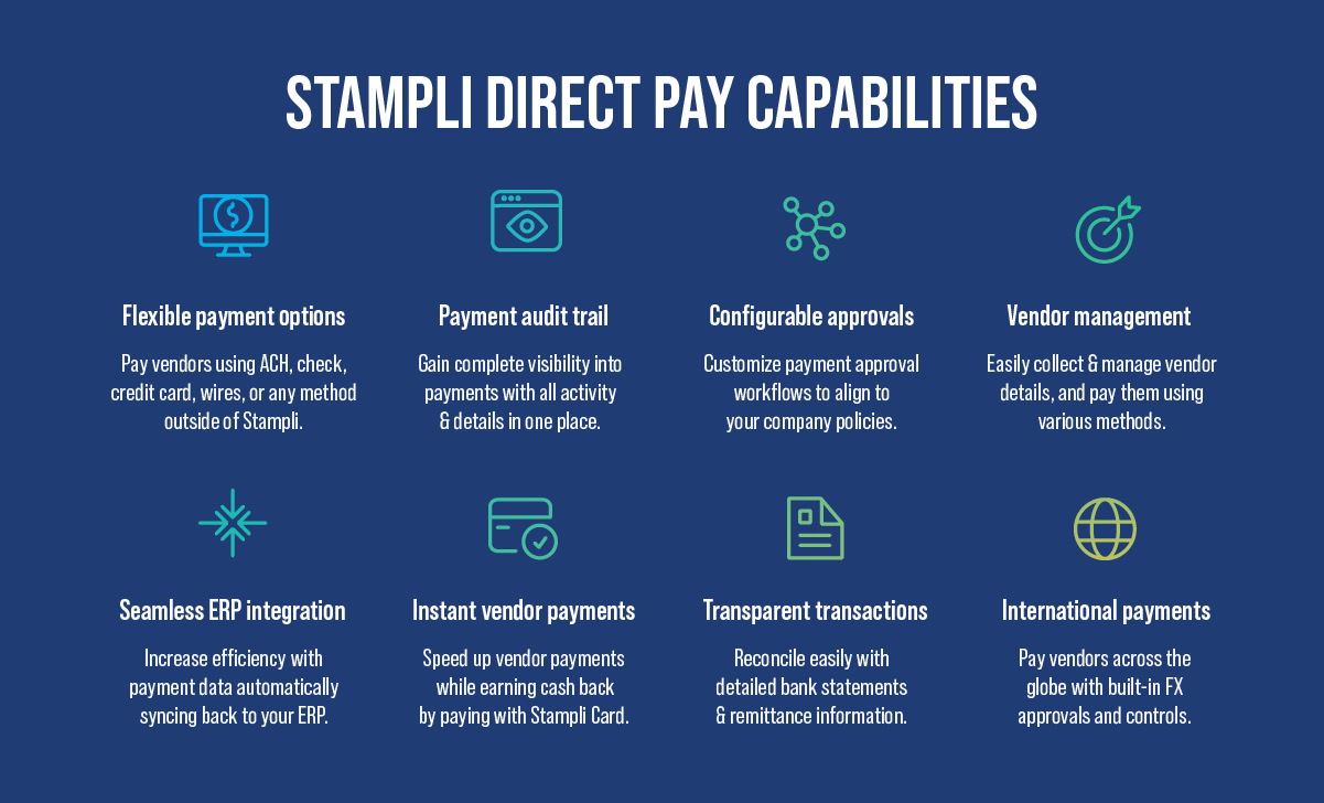Stampli Direct Pay capabilities