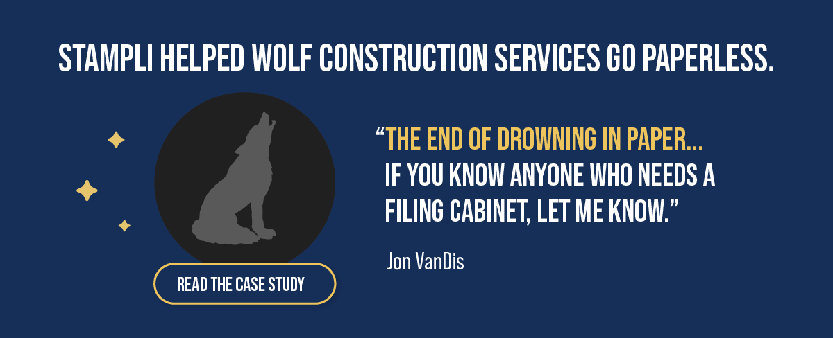 stampli helped wolf construction services go paperless