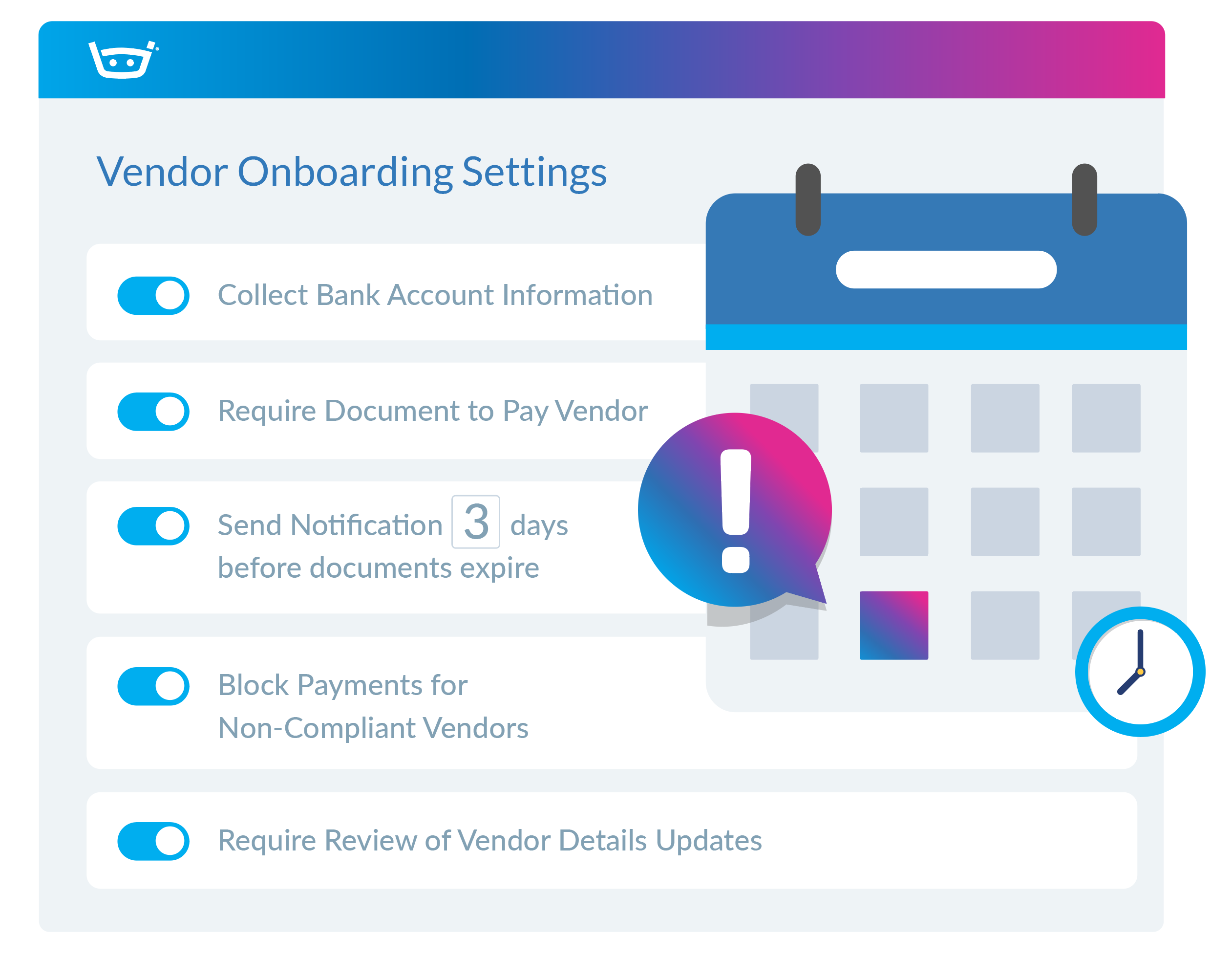 Stampli vendor onboarding settings