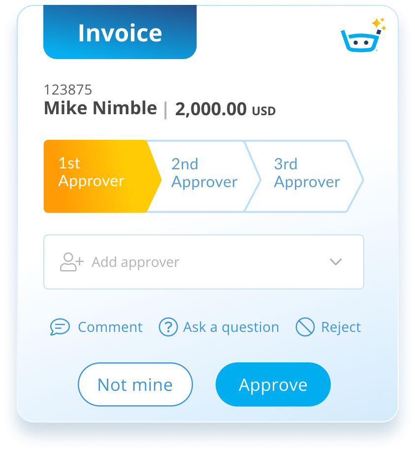 Billy routing and monitoring invoice approval process